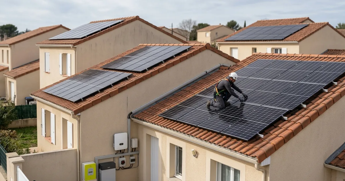 Installation de panneaux solaires